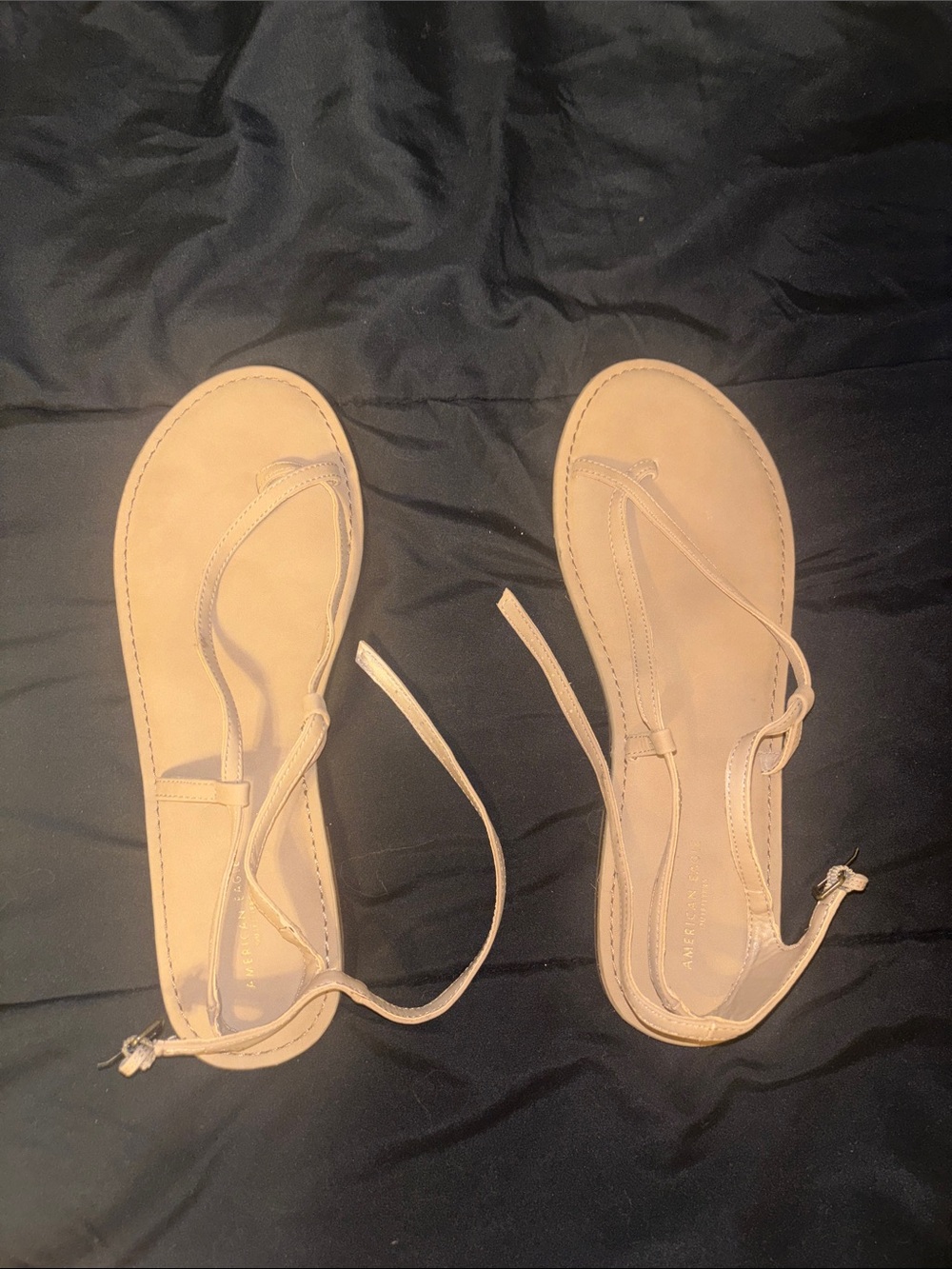 American Eagle Outfitters Beige Strappy Thong Sandals